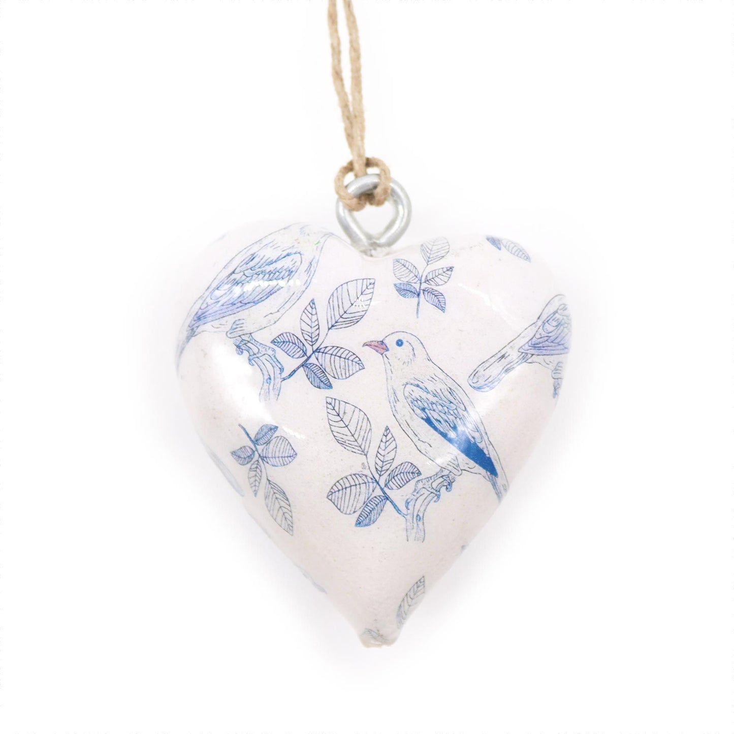 Decor Wood Heart - Blue Bird