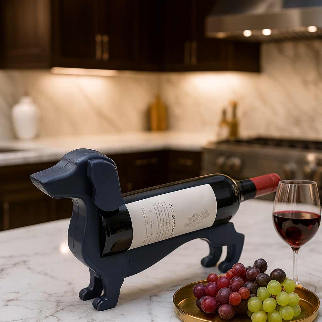 Add a Playful Touch to Your Home Bar with a Dog Wine Holder