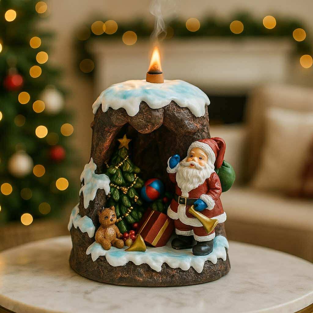 Santa’s Grotto Backflow Incense Burner – A Magical Christmas Decoration for Cosy Winter Evenings