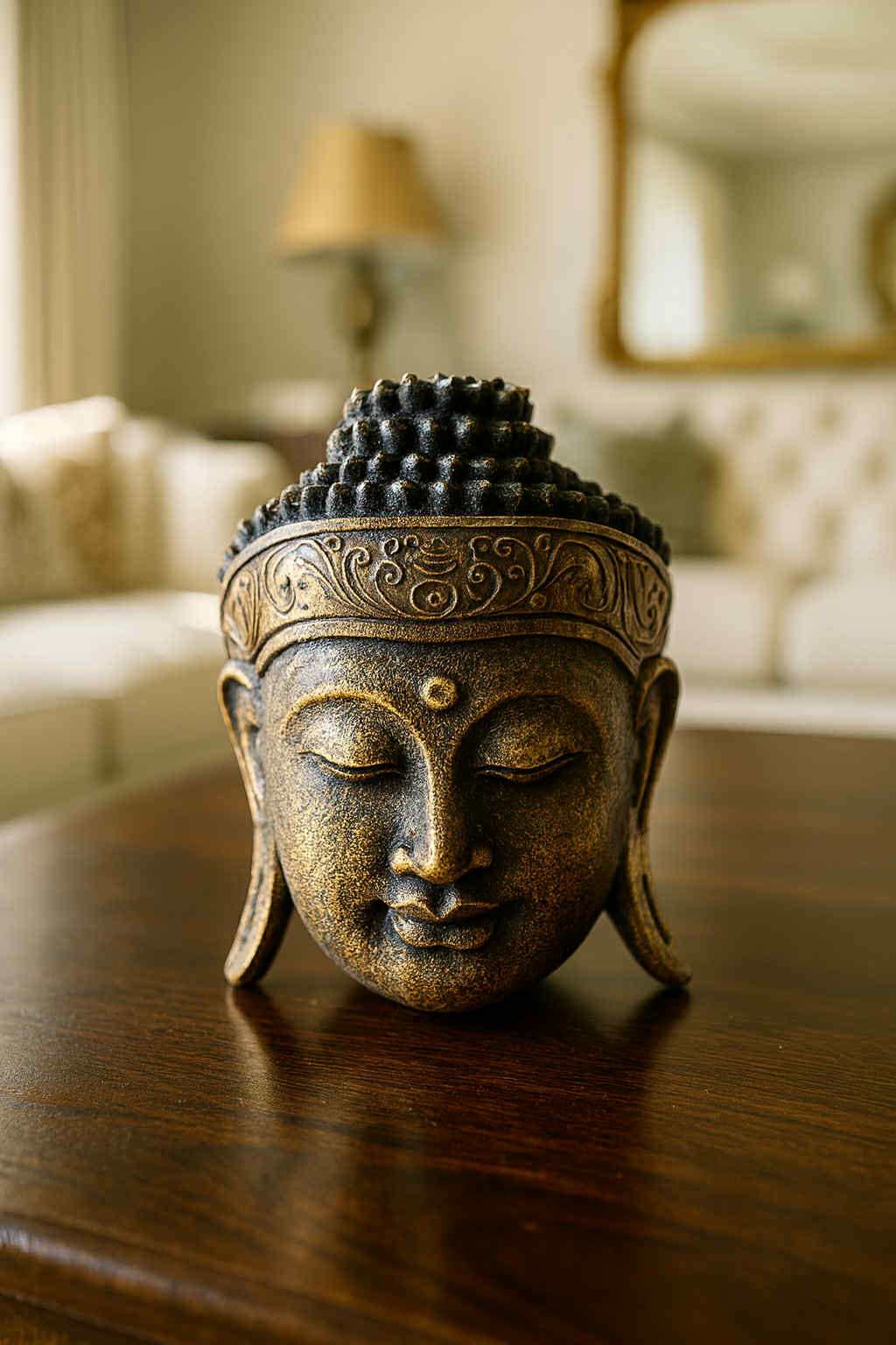 How to Create a Peaceful Home Atmosphere with a Buddha Head Decoration