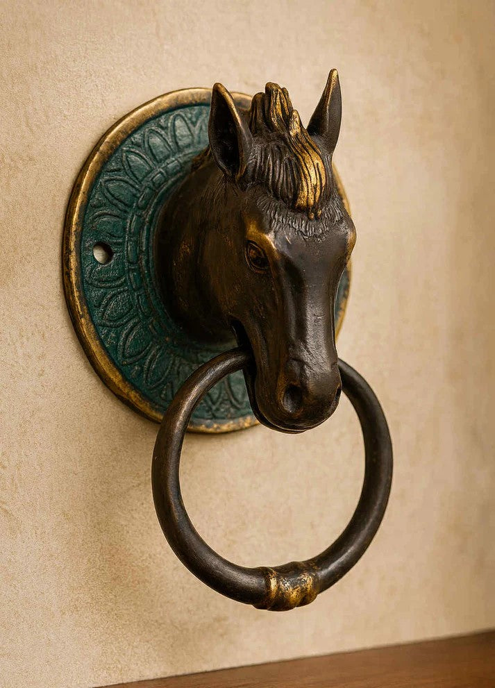 Timeless Strength at Your Door: The Brass Horse Knocker