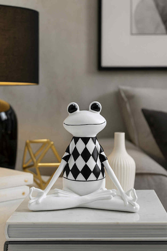 Resin Yoga Frog Figurine for Living Room ,Bedroom or Office Home Decoration