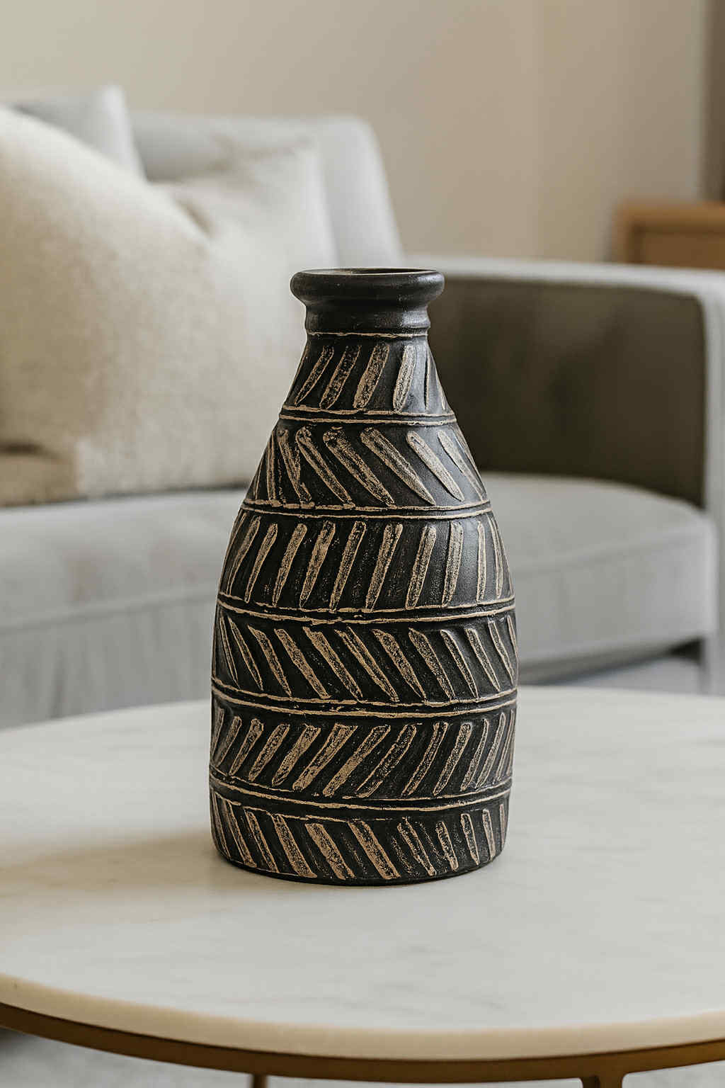 Lombok Taper Vase - Chocolate