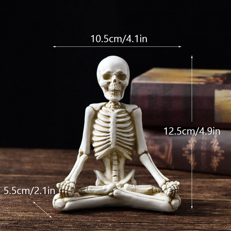 Trendy Halloween Autumn Skeleton Resin Figurines