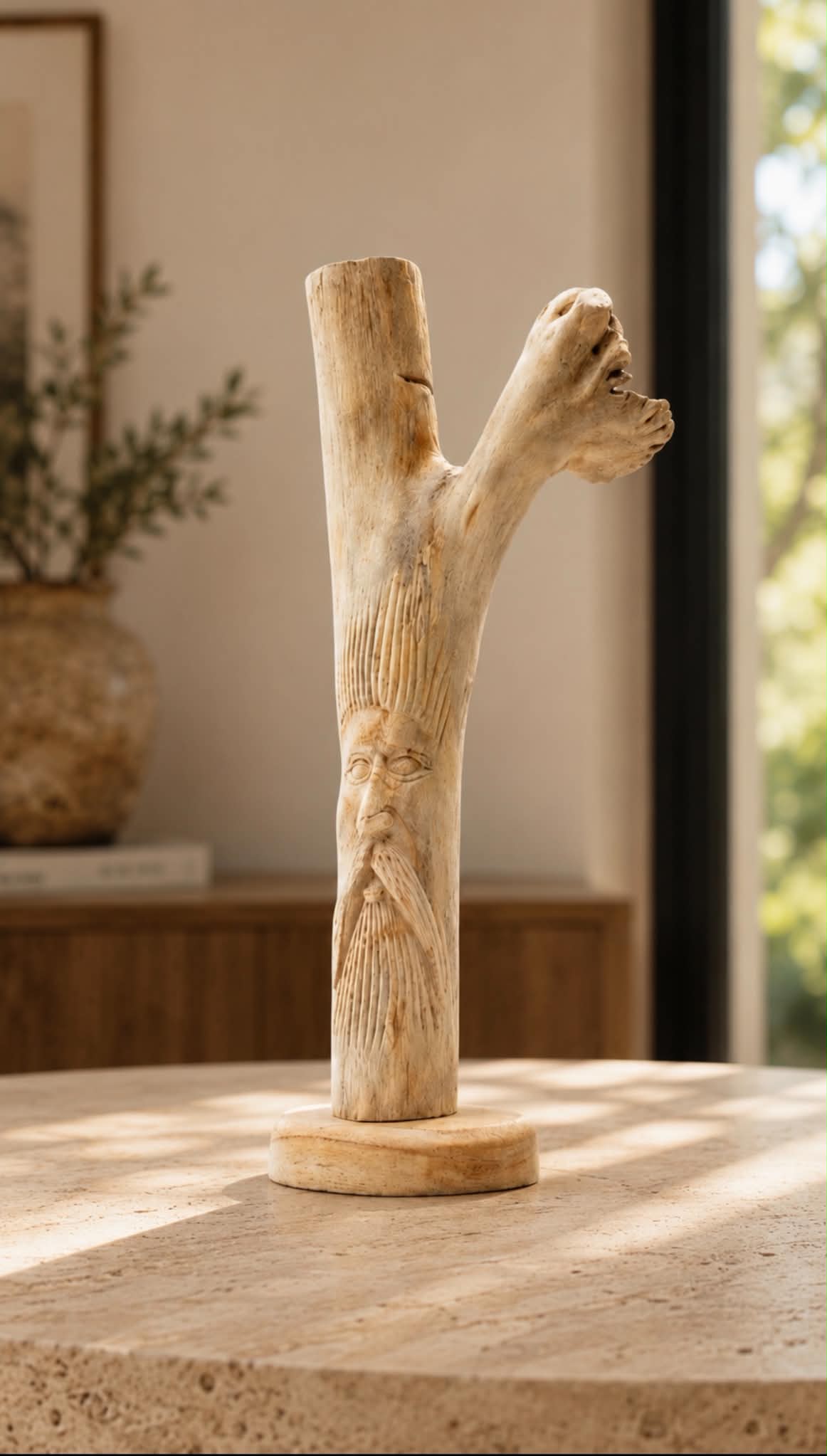 Handmade Parasite Wood Art  - Greenman
