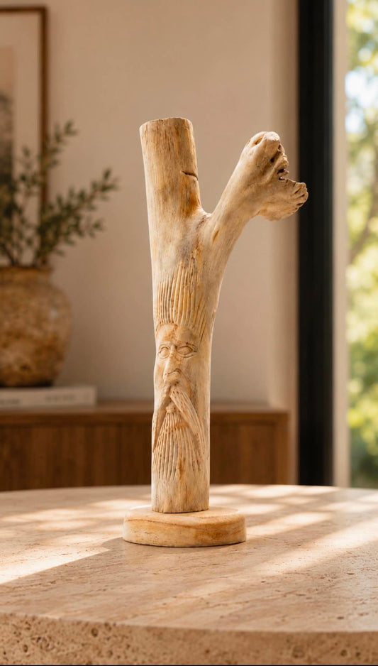 Handmade Parasite Wood Art  - Greenman