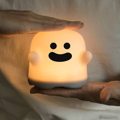Home Decor Silicone Night Light Bedside Table Lamp LED Touch Sensor Lamp for Girl Bedrooms Living Room Decoration Kids Birthday Gift Halloween Decorations