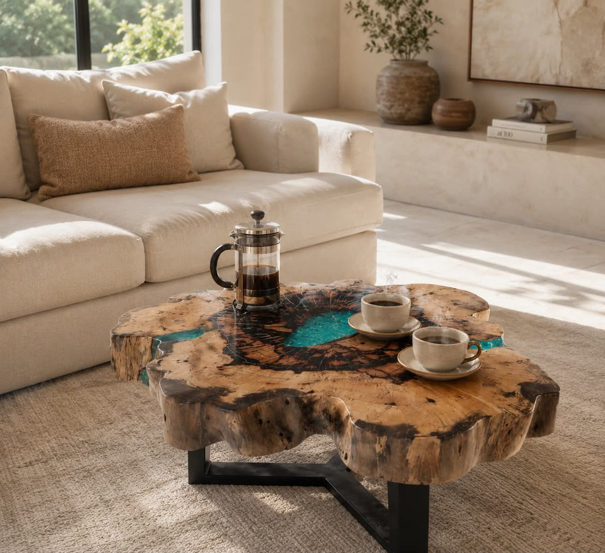 Tamarind and Resin Luxury Coffee table