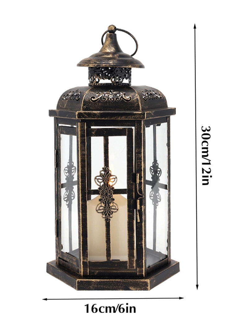 Decorative lantern with dimensions on a white background