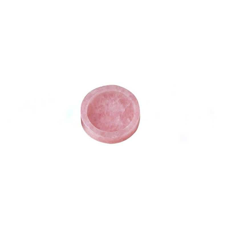 Pink stone on a white background