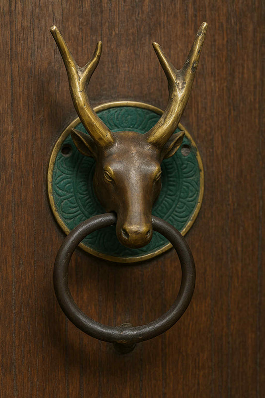 Brass Door Knocker - Stags Head