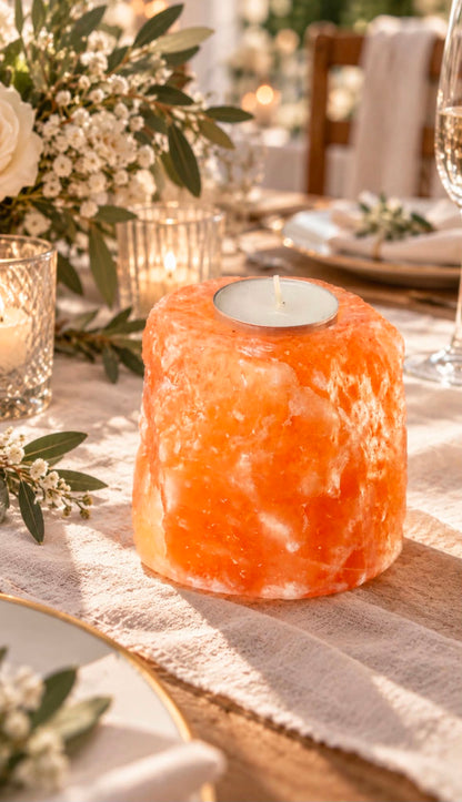 Quality Natural Salt Candle Holder