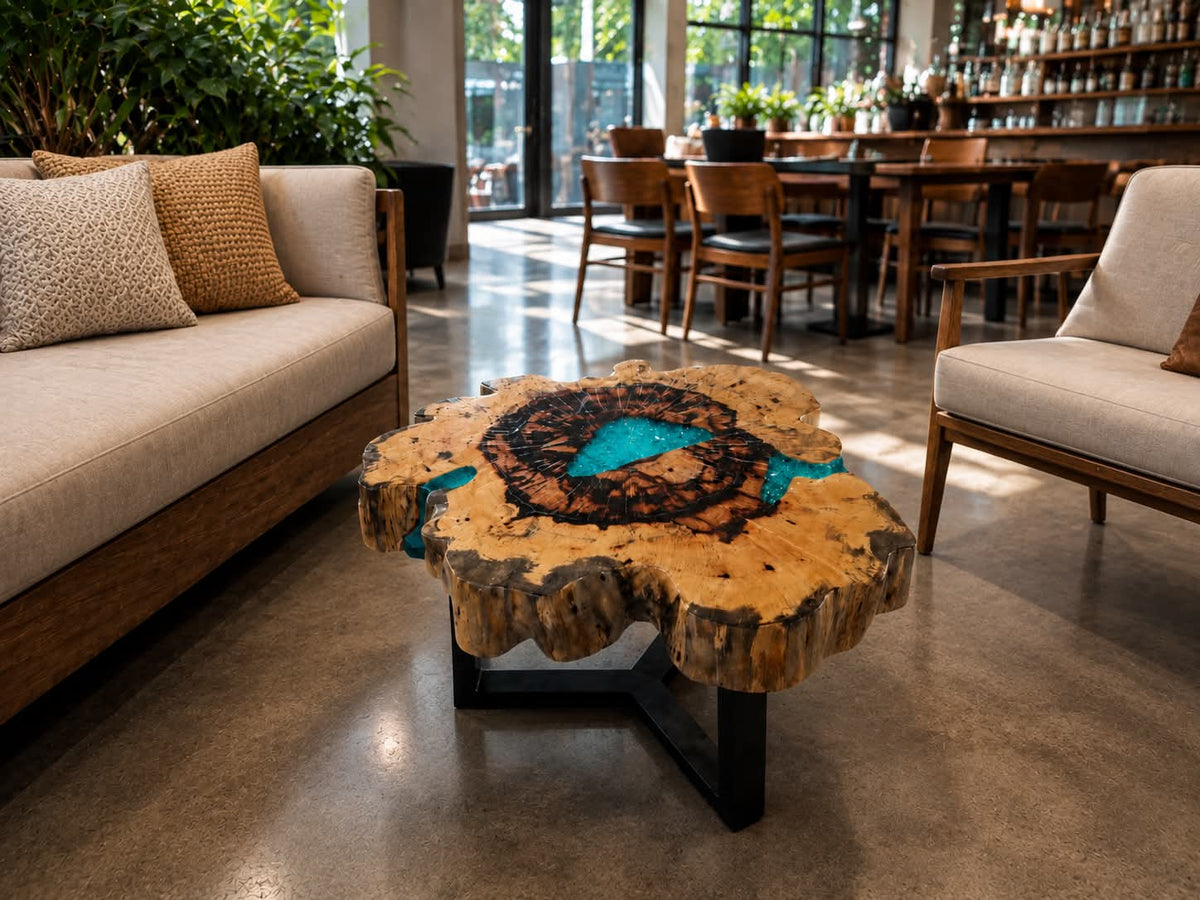 Tamarind and Resin Luxury Coffee table