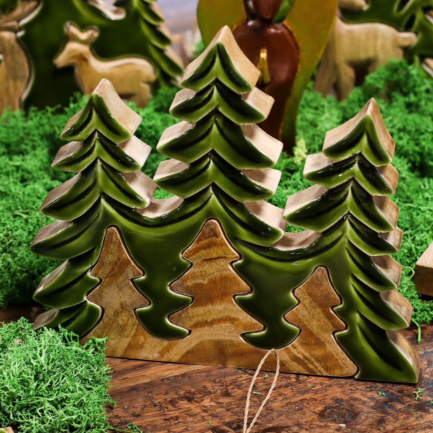 Lost in the Forrest - Christmas Wooden Decoration