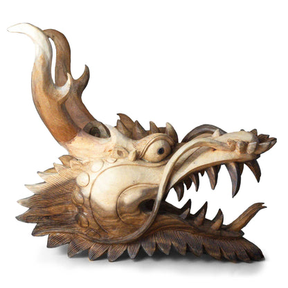 Live Size Dragon Head Carving