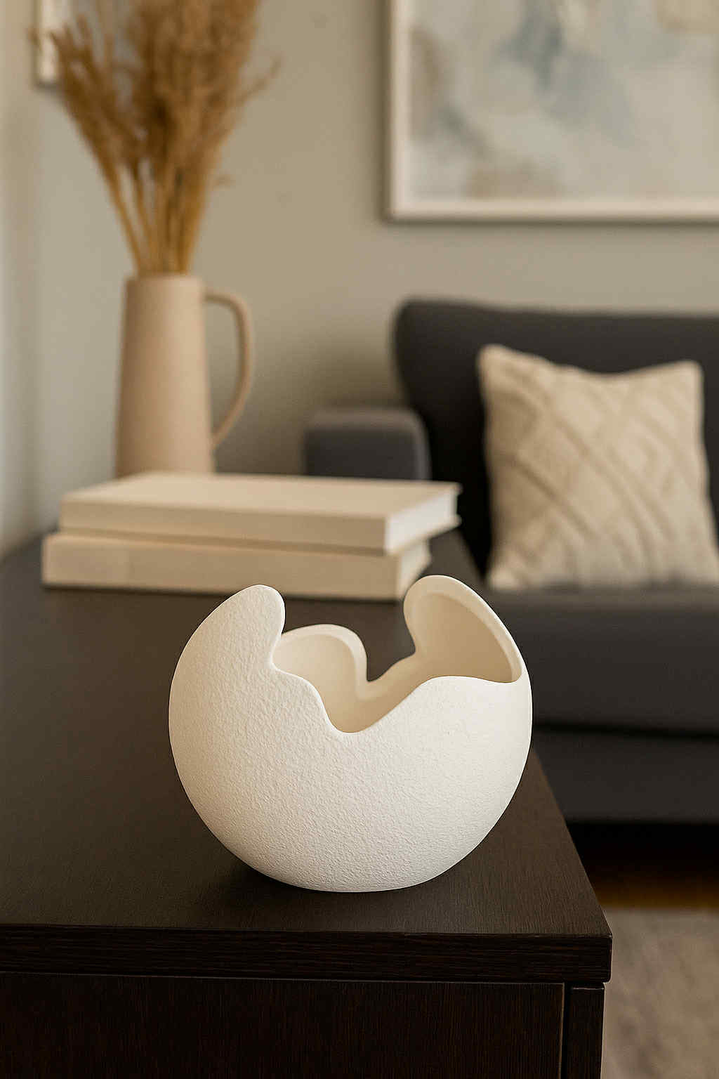 Simple White Ceramic Vase Decoration